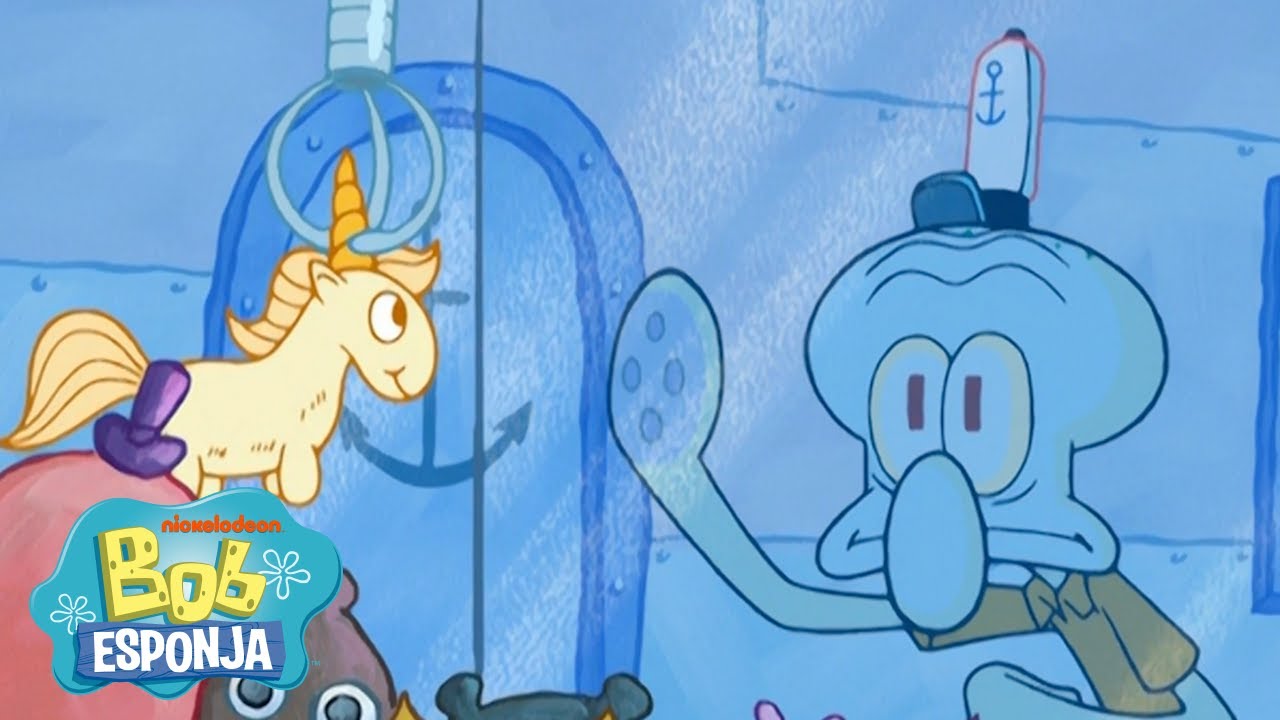 Bob Esponja | ¿Podrá Calamardo ganarle a la máquina saca peluches? | Escena completa