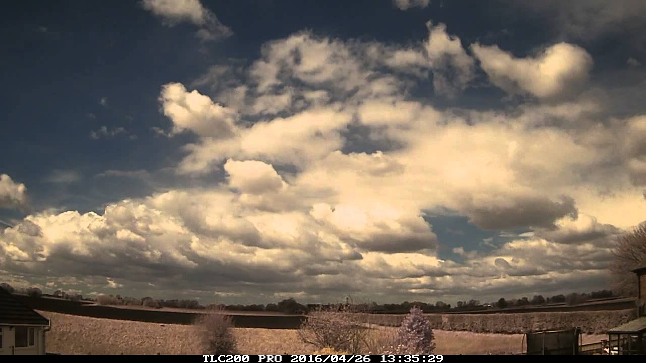 26th April 2016 time-lapse, Irlam: Wintry showers.
