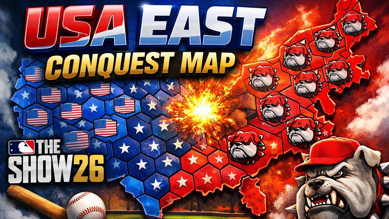 USA East Conquest Map MLB the Show 26