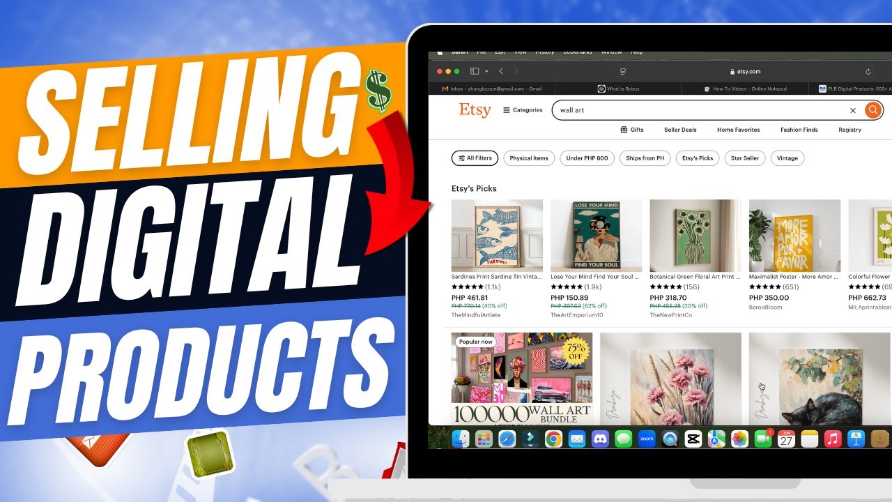 Selling Digital Products Online in the Philippines - Etsy & Raket.ph