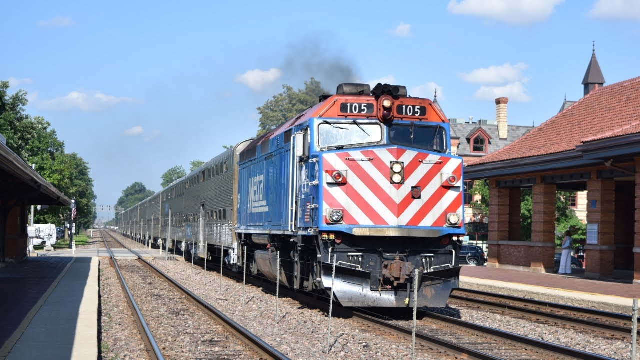 Metra & BNSF Trains on the Racetrack