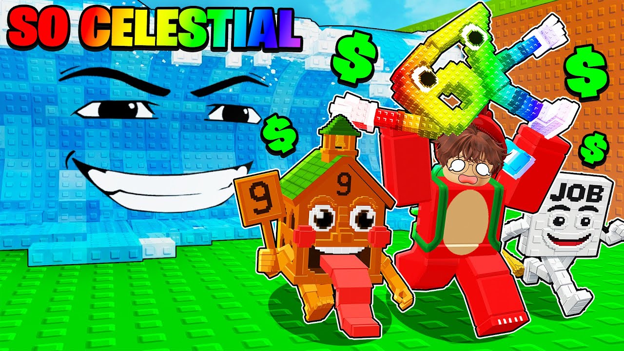 DO $0 A $10 TRILHÕES APENAS COM BRAINROTS CELESTIAIS NO FUJA DO TSUNAMI PARA BRAINROTS