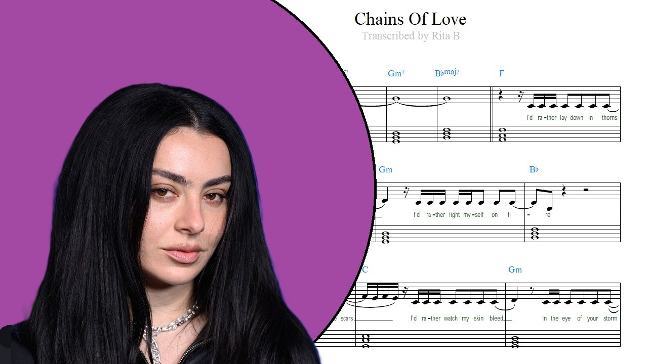 Charli XCX, Wuthering Heights — Chains of Love — Piano Sheet Music