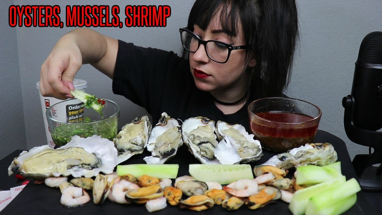 OYSTERS, SHRIMP, MUSSELS | SAS ASMR SAUCE | EATING SHOW | *HEAVY BREATHING*