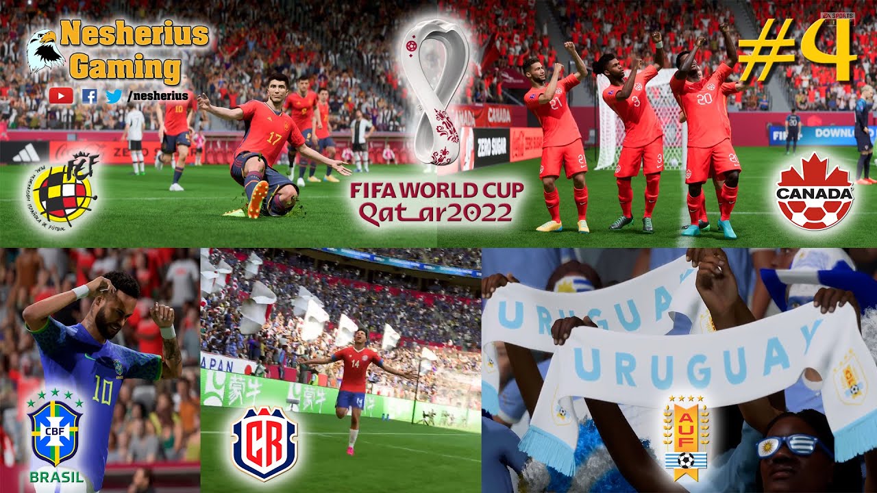 FIFA 23 - Mundial Qatar #4 - Fecha 2 Costa Rica, España, Canadá, Brasil y Uruguay