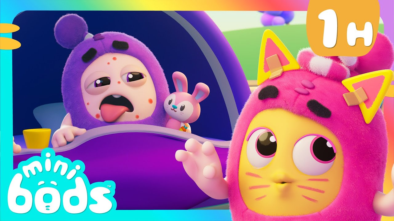 Sick Day Kitty | Minibods | Rob the Robot & Friends - Funny Kids TV