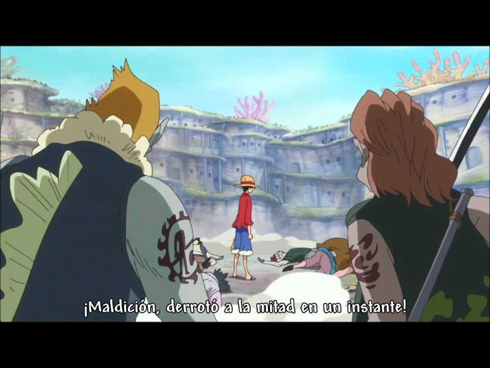 luffy VS 100.000 gyojin Haoshoku Haki (HD sub español)
