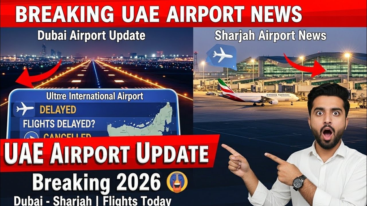 Dubai Airport News Today 2026 | Flights Operating or Cancelled? Sharjah Airport News Today 5.3 2026 