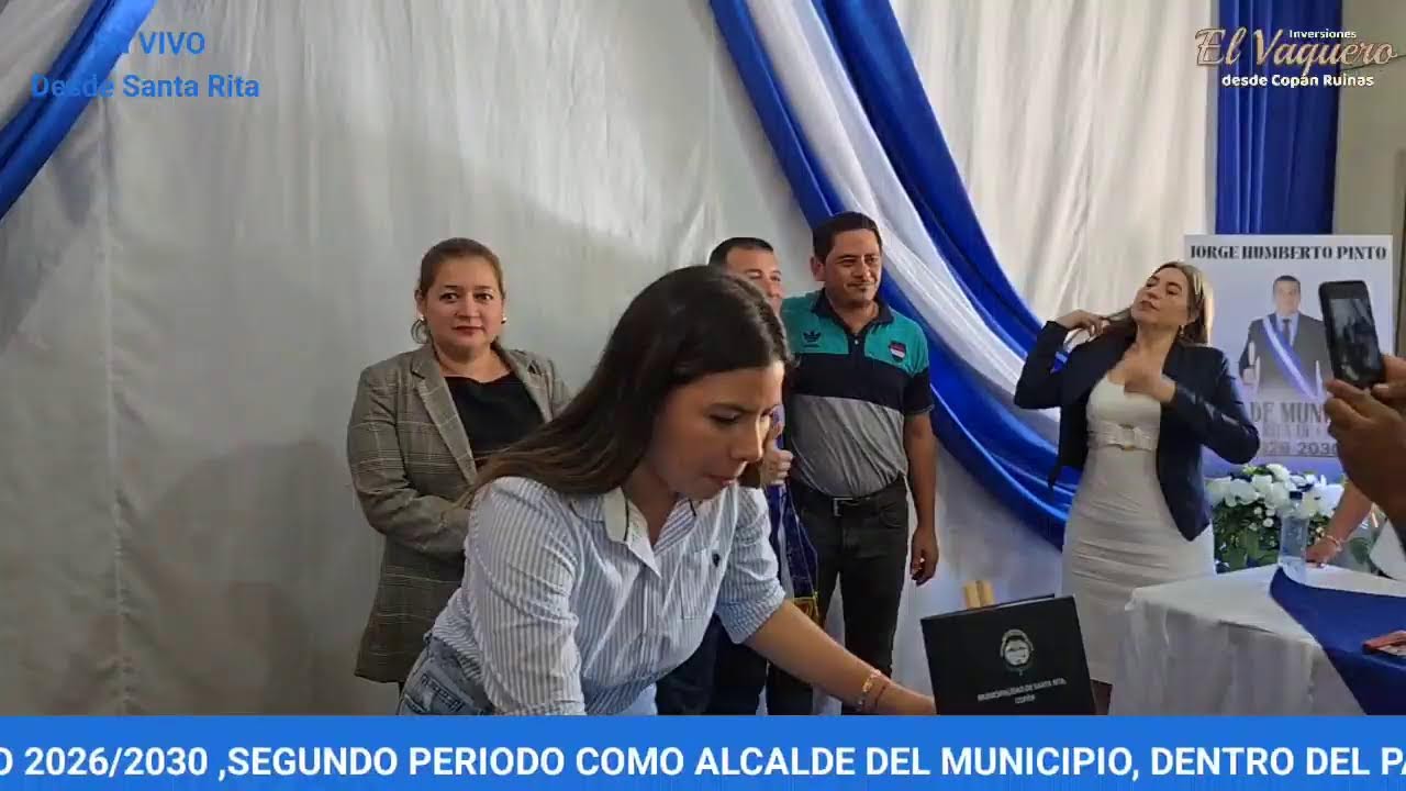 En vivo TOMA DE POSESIÓN DEL ALCALDE REEELECTO JORGE HUMBERTO PINTO DE SANTA RITA COPÁN HONDURAS ..
