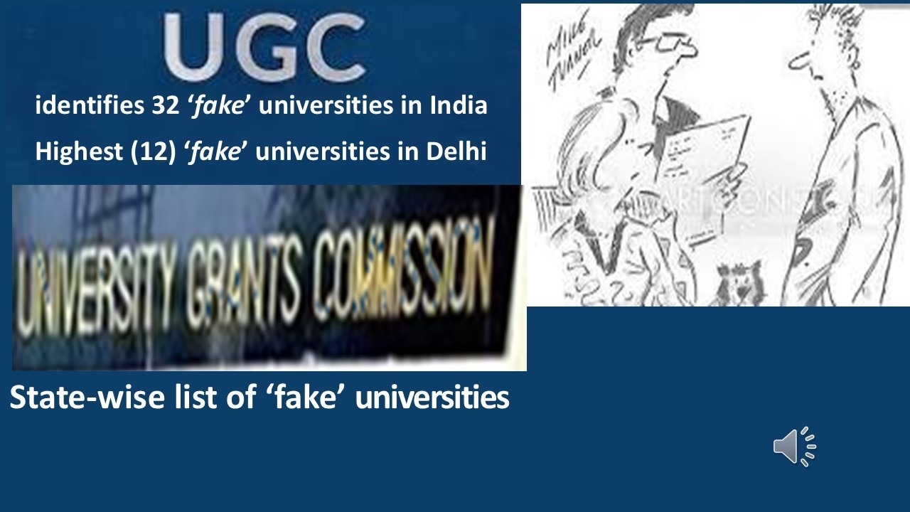 UGC declares 32 univ fake