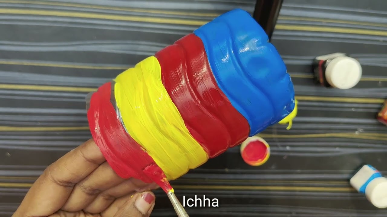 How to make bottle Art . Plastic bottle craft ideas at home DIY @ichha1379