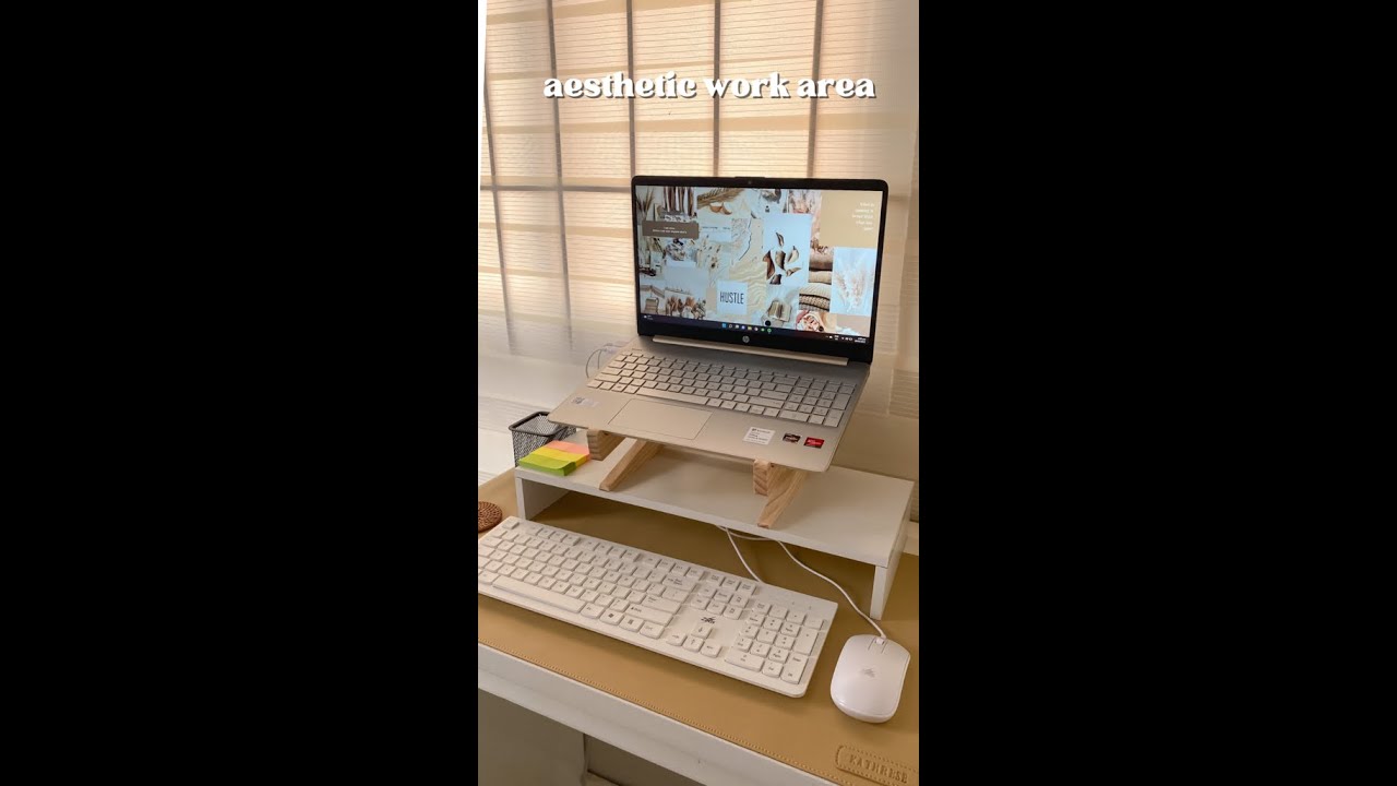 Aesthetic & Minimalist Desk / Workspace Makeover 🍃🤍✨