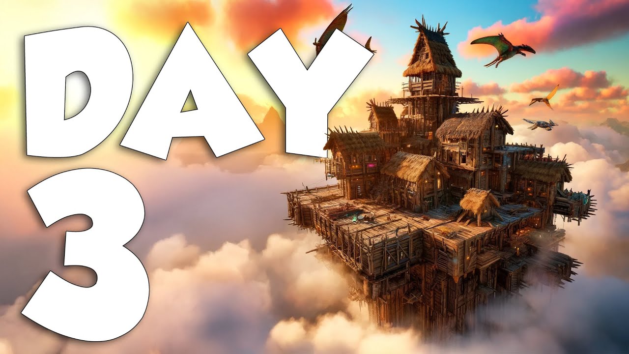 I BUILT A MASSIVE SKYBASE On ARK's Most Populated Cluster - ARK PvP