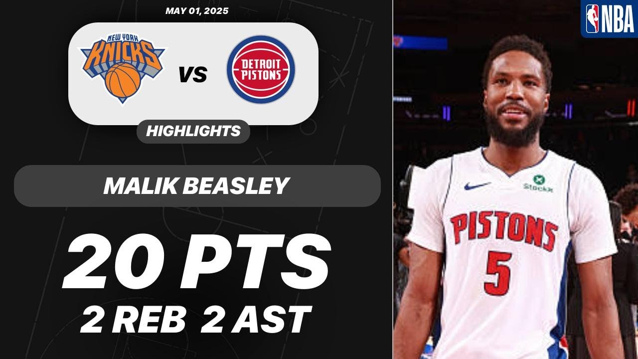MALIK BEASLEY vs NEW YORK KNICKS | 20 PTS 2 REB 2 AST | NBA PLAYOFFS Highlights 05-01-2025
