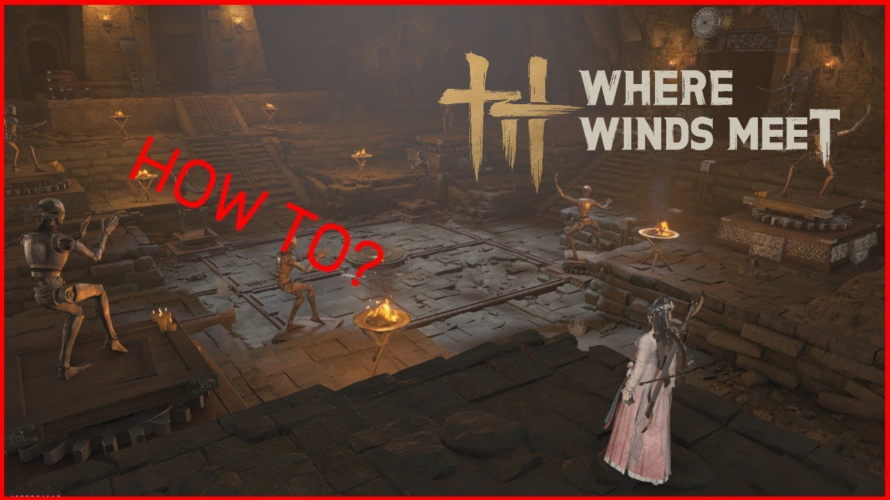 WHERE WINDS MEET 【 Divinecraft Dungeon Coppergold Hollow】How TO ?#wherewindsmeet  #puzzle