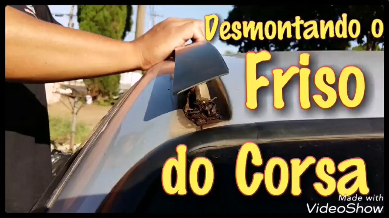 Como desmontar e montar o friso do corsa chevrolet