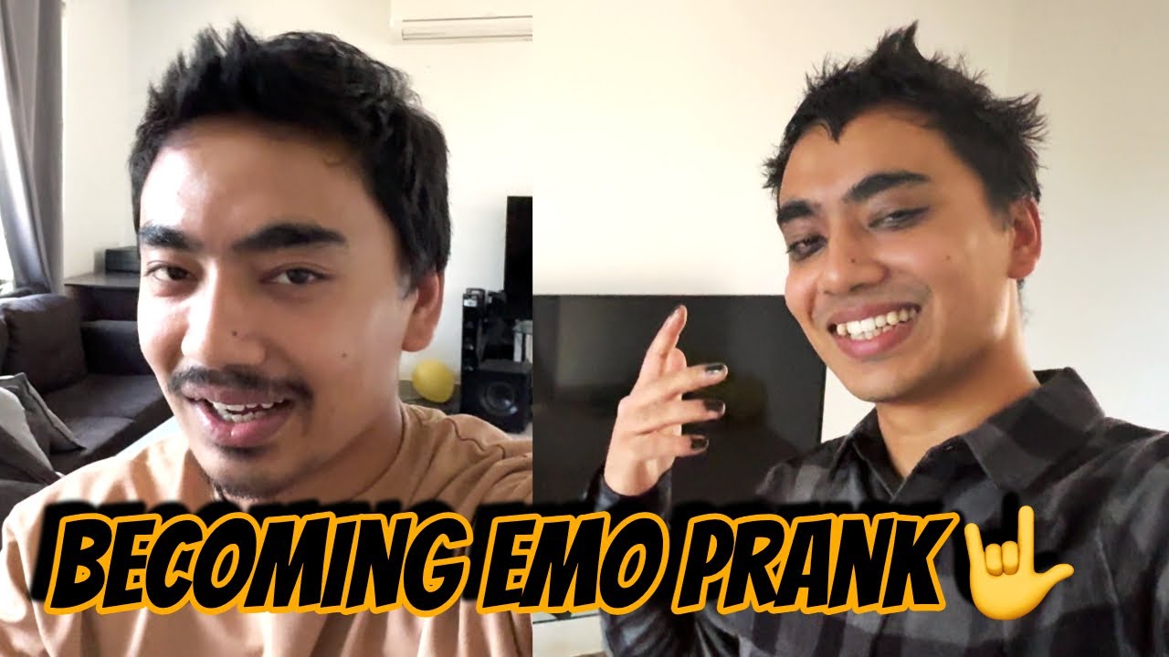 EMO PRANK to see my WIFE's reaction 😂😱😹 // She laughed a lot