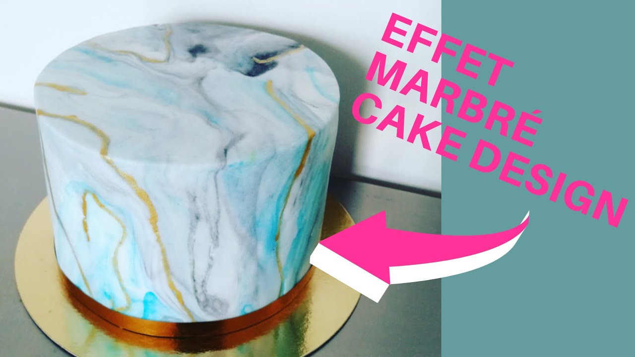 COMMENT FAIRE UN EFFET MARBRÉ SUR SONT GÂTEAU ( pâte a sucre) 🤔