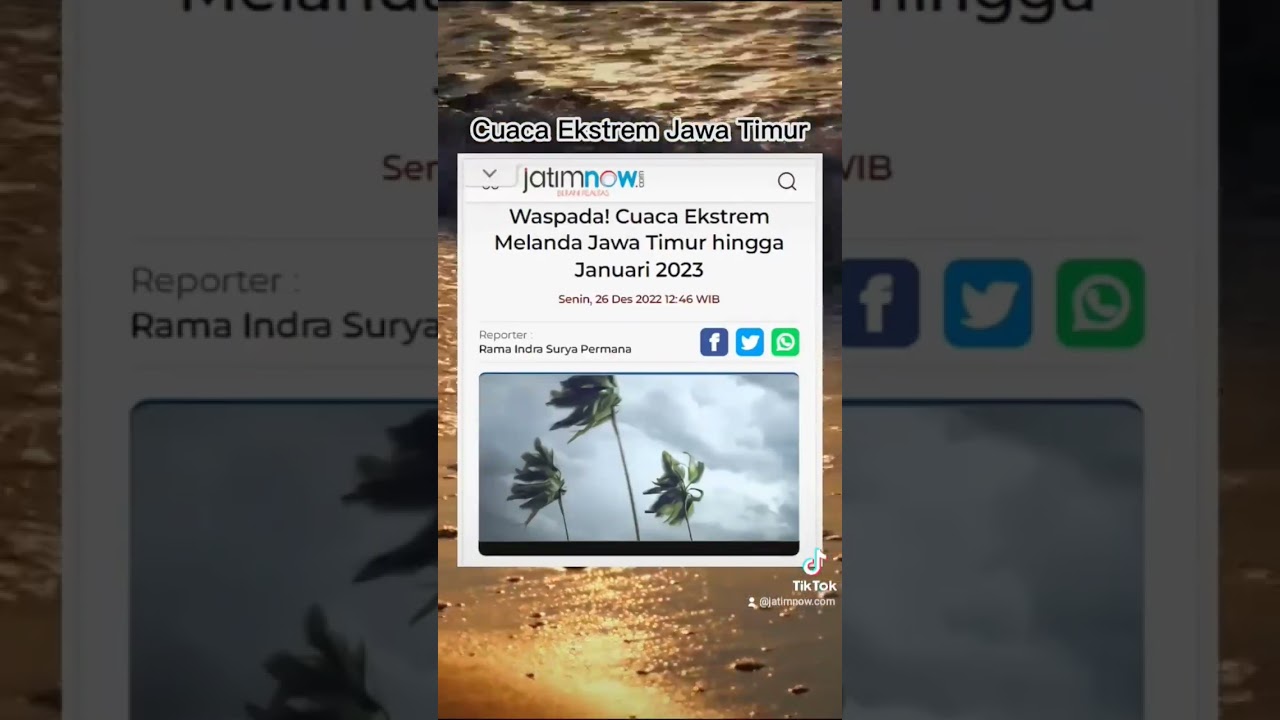 Waspada! Cuaca Ekstrem Melanda Jawa Timur hingga Januari 2023 #shorts #cuacaburuk #cuacaekstrem