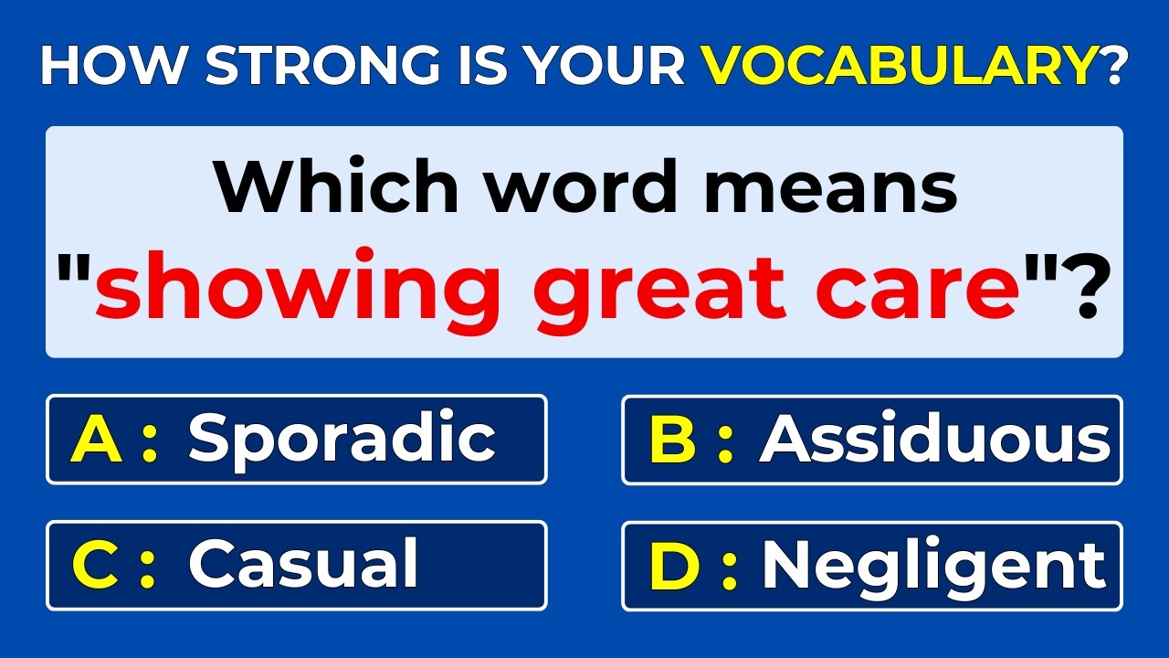 How Strong Is Your Vocabulary? Can You Score 30/30? Word Definitions| #Challenge 23