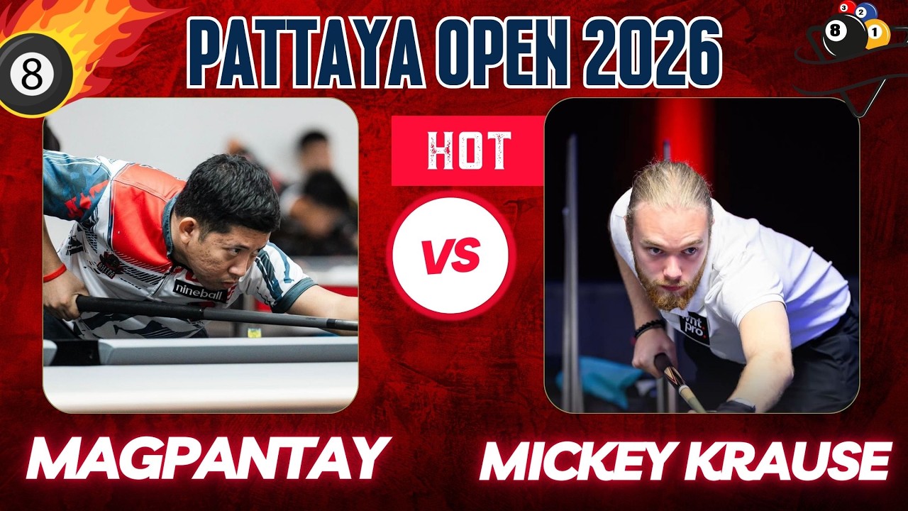 🔴 Live 2026 PATTAYA OPEN POOL Top 32  | Jonas magpantay vs Mickey Krause