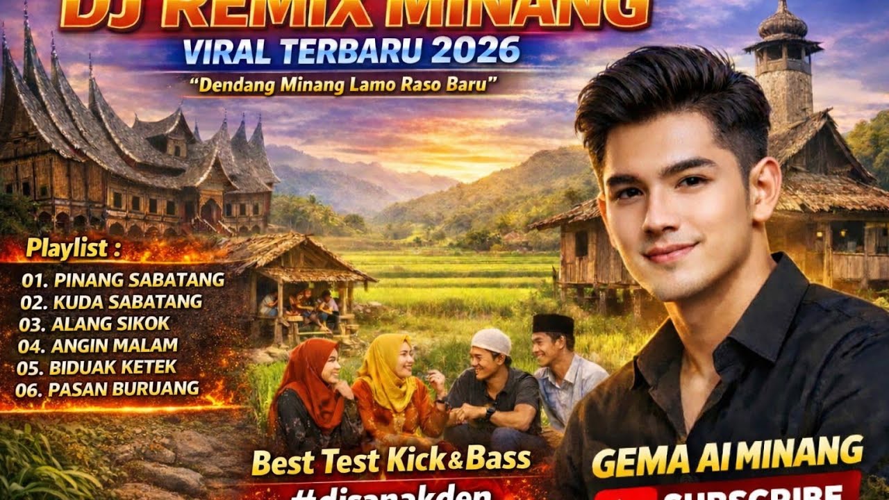 PLAYLIST DJ REMIX MINANG POPULER TERBARU 2026 EDM DENDANG MINANG🔥VIRAL🔥🔊BASS++💥SILONJAK💥 #djsanakden