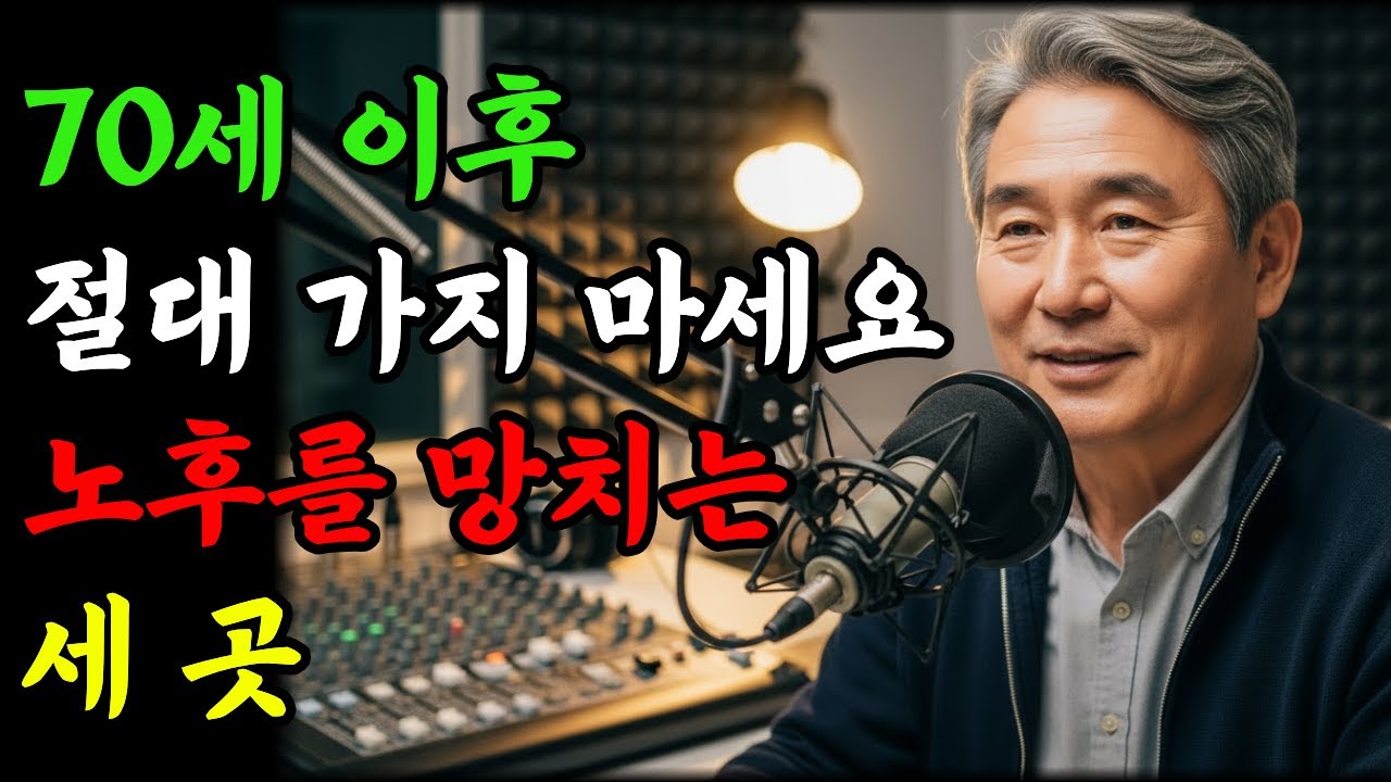 70세 이후 절대 가지 마세요, 노후를 망치는 세 곳을 알려드립니다 | 노후지혜 | 노후행복 | 오디오북