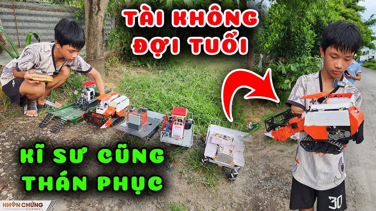 Tài không đợi tuổi cậu bé miền Tây đùng đồ ve chai chế tạo máy móc như kĩ sư