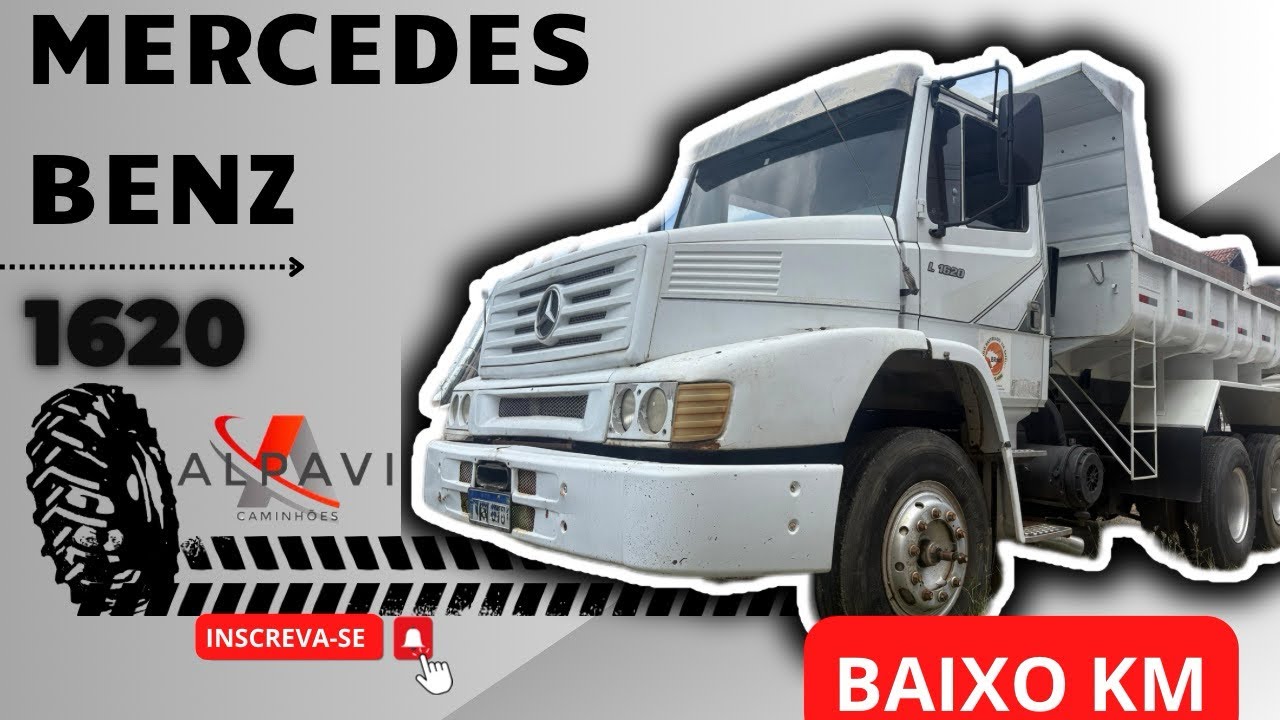 Mercedes Benz 1620 2000 Caçamba QUILOMETRAGEM ORIGINAL 194 Mil a Venda Ligue (12) 97406-2916