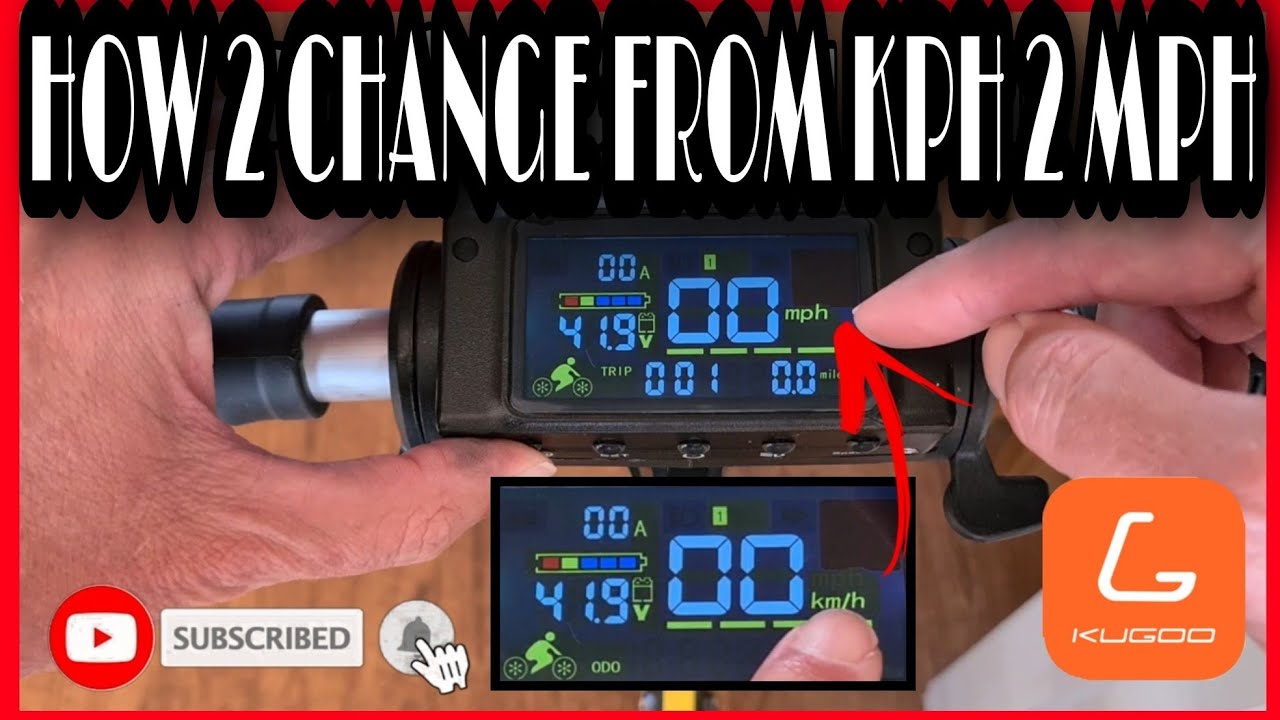 Kugoo Electric Scooter How To Change Display From Kph to Mph