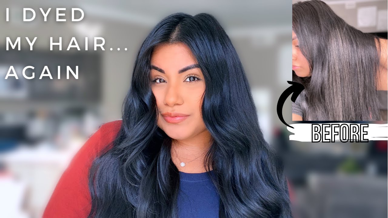 DYEING MY HAIR AT HOME AGAIN | SECOND ATTEMPT BLUE BACK HAIR