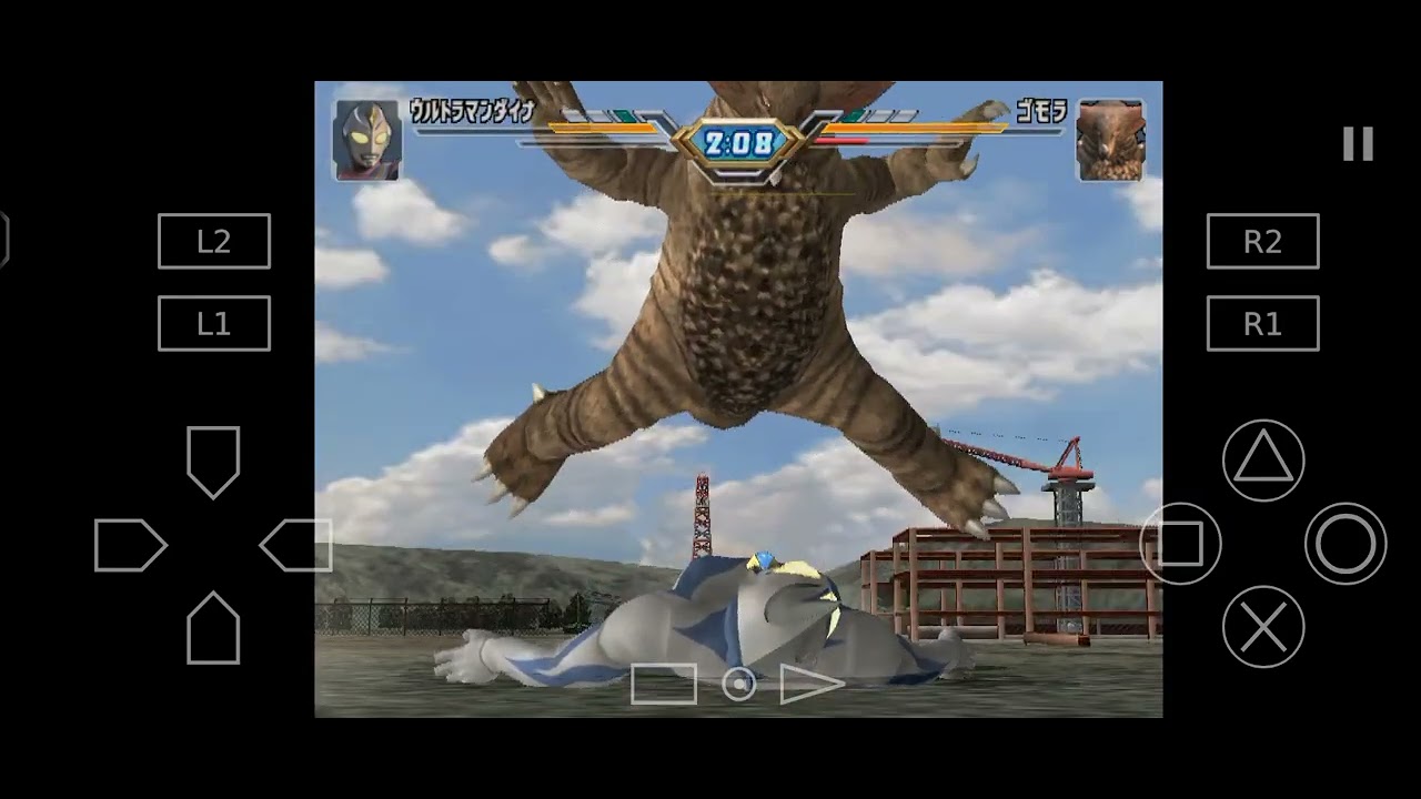 Ultraman Fighting Evolution 3 Ultraman Dyna VS Gomora Kaiju PS2.