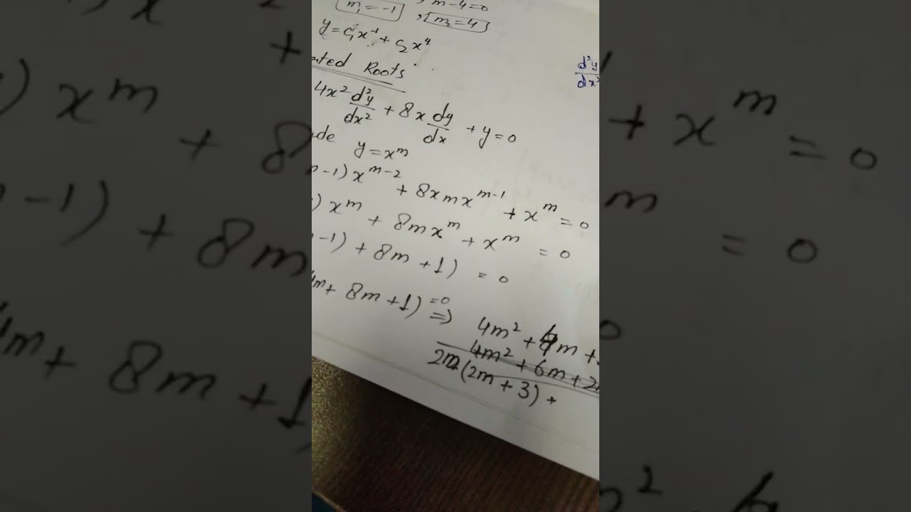 Ex#4.7|Q#1-36|Differential Equations|cauchy's Euler equation