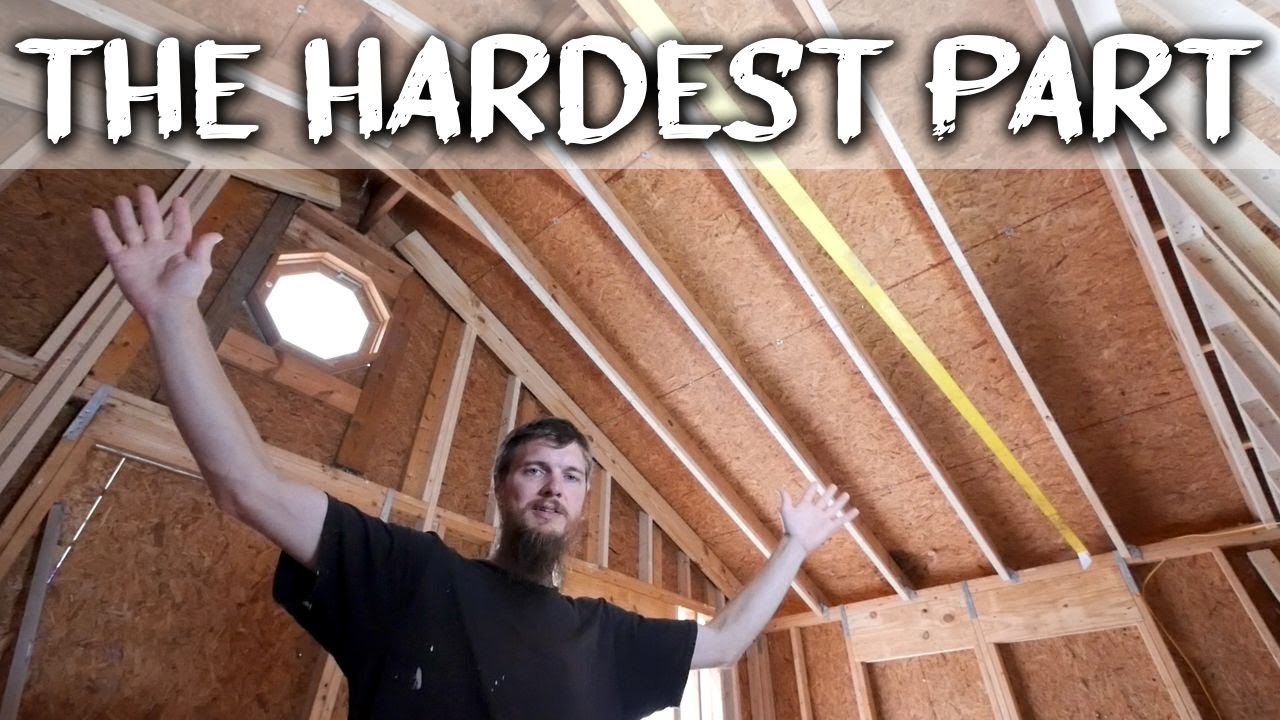 The Hardest Part of our Build - Building Beams for our Cathedral Ceiling