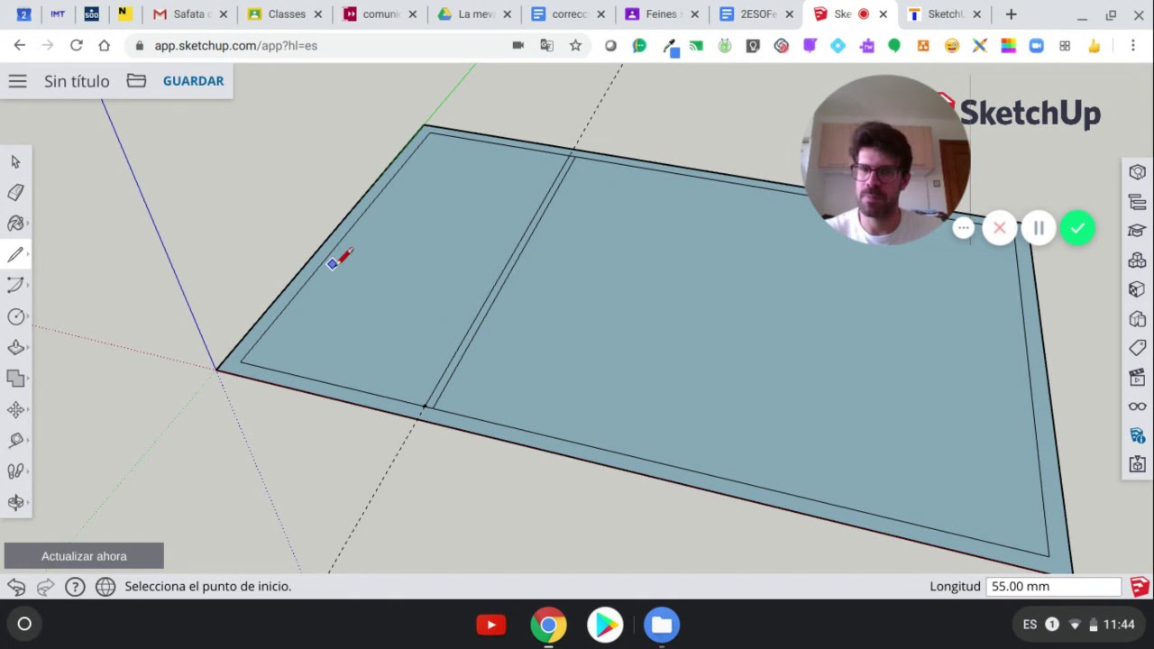 Pràctica4 Disseny vivenda SketchUp - Extrusions