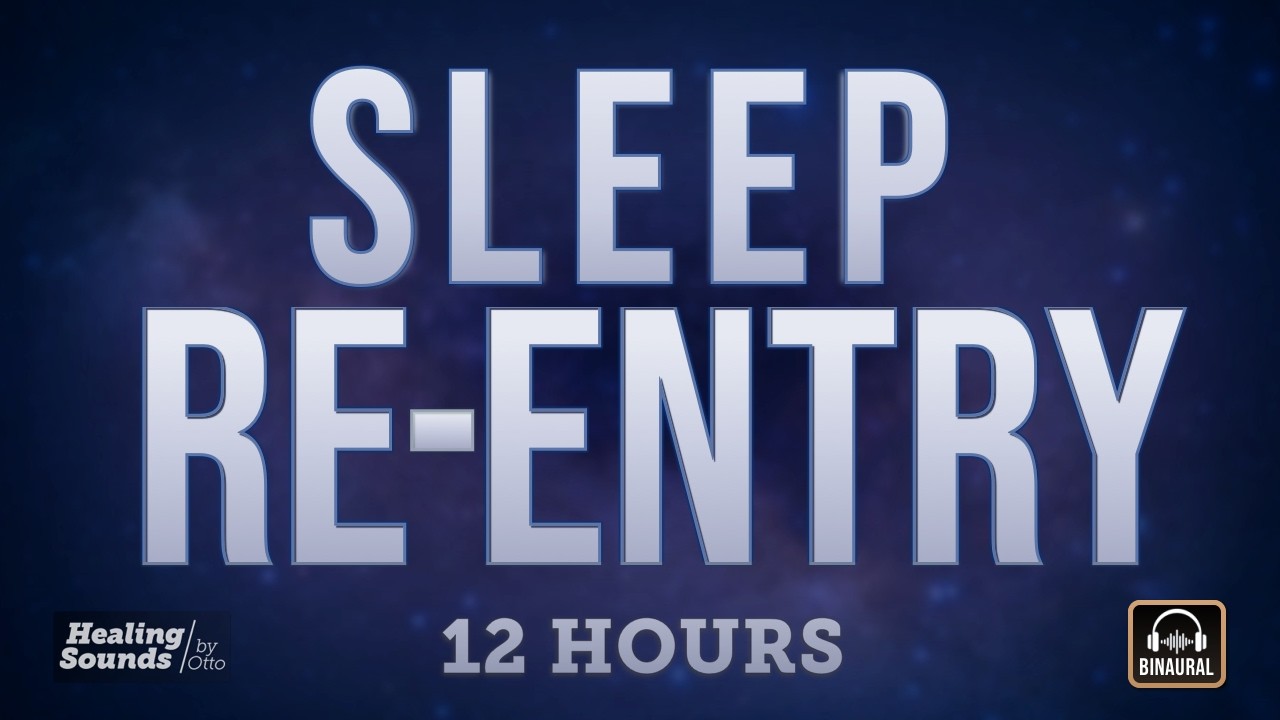 Fall Back Asleep Fast After Waking at Night 😴 12 Hours Black Screen (Sleep Re-Entry)