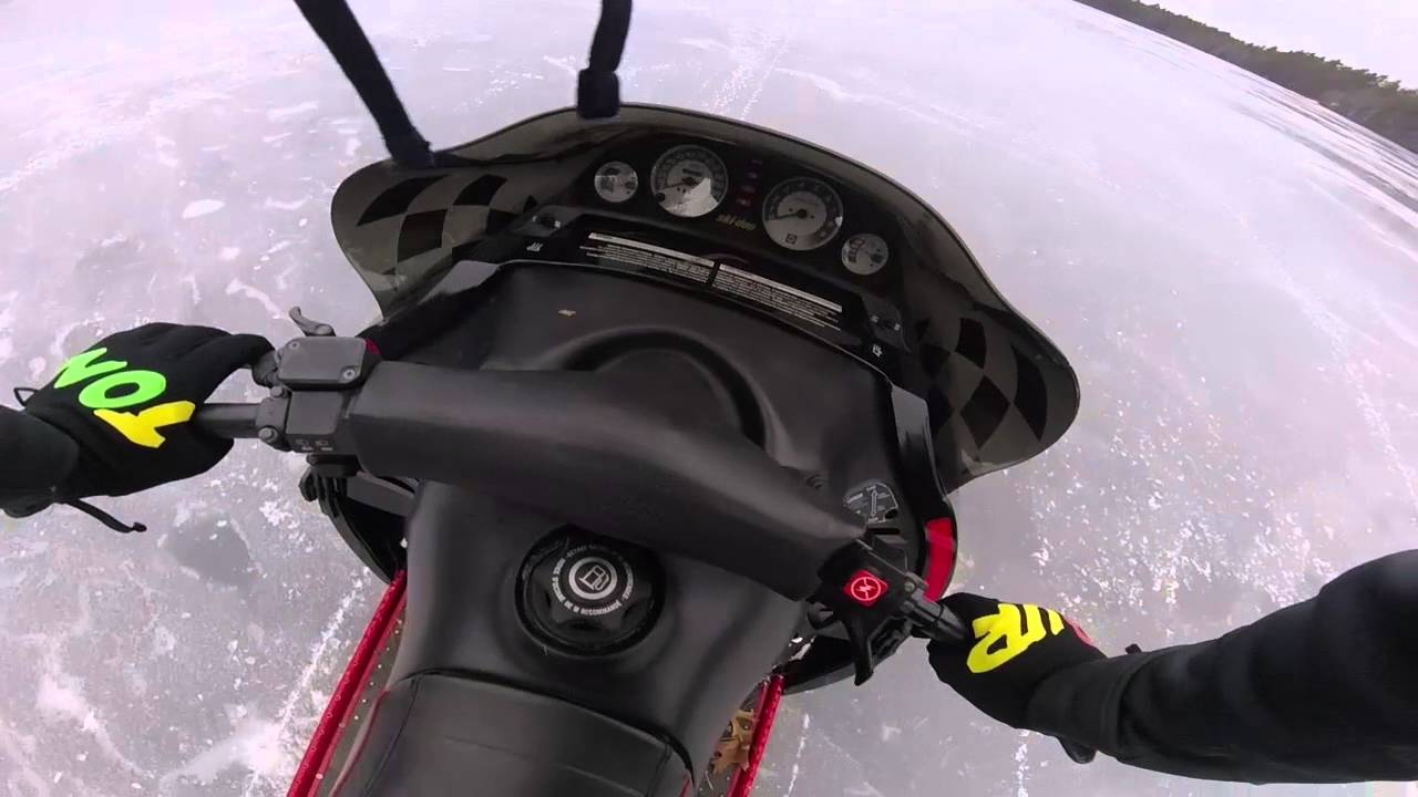 Skidoo Blows Up on Video - Drag sled seized motor