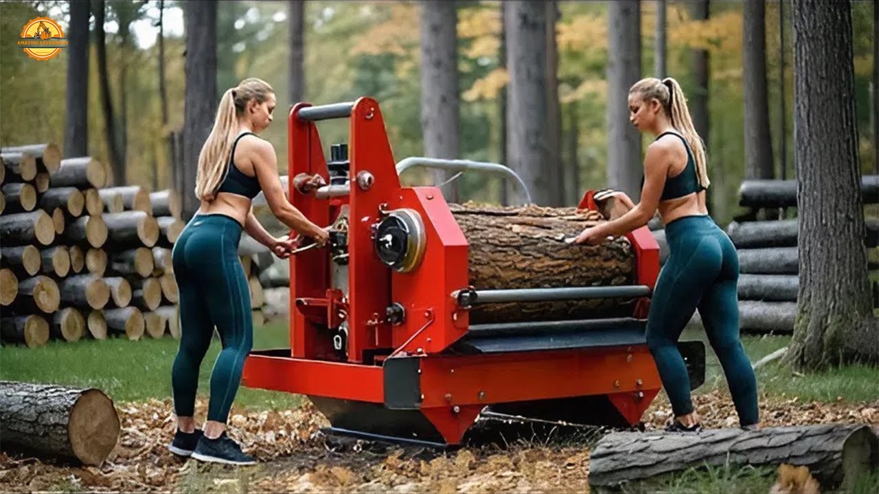 World's Fastest & Biggest Firewood Processor | Dangerous Chainsaw Tree Cutting Machine #16