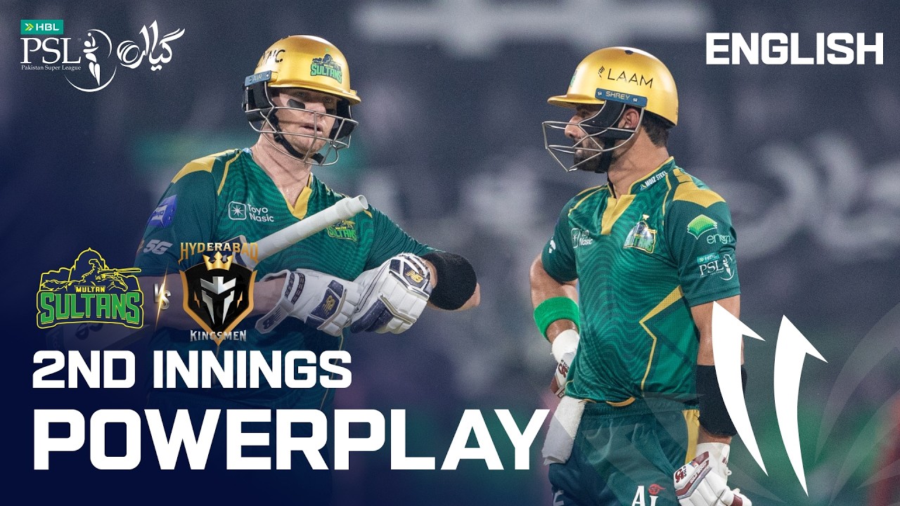 2nd Innings Powerplay | Multan Sultans vs Hyderabad Kingsmen | English | M 8 | HBL PSL 11 | MZB1K