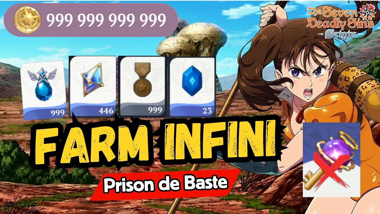 PRISON DE BASTE ⚔️ FARM INFINI GOLD & RESSOURCES (ENDGAME) | 7DS Origin