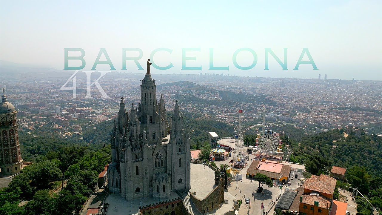 🇪🇸 Barcelona, Spain in 4K – Aerial Tour of Sagrada Família, Park Güell & City Layout
