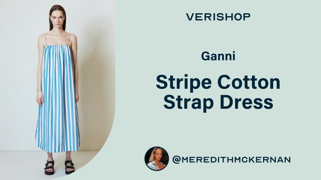 Ganni Stripe Cotton Strap Dress Review