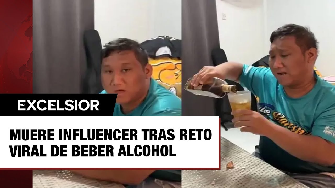 Muere influencer tras reto viral de beber alcohol; lo hizo por 18 mil pesos