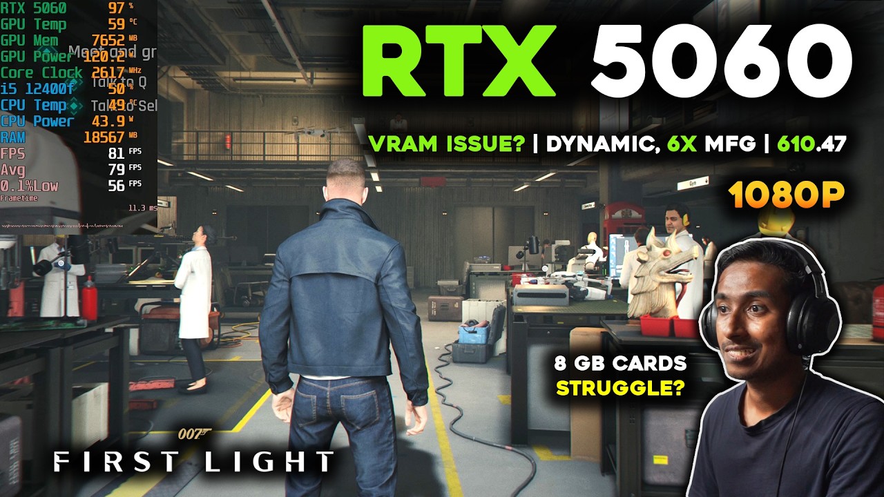 007 First Light на RTX 5060 &mdash; проблема ли 8 ГБ видеопамяти? | Тест производительности в 1080p