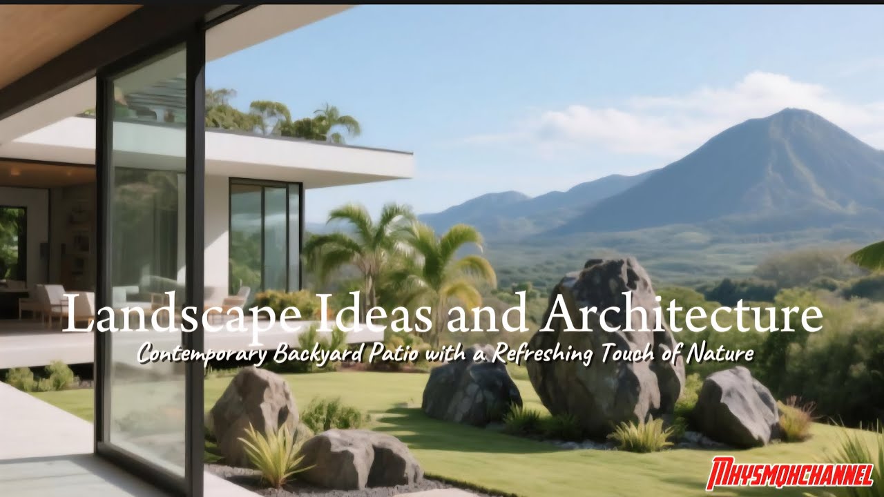 Landscape Ideas and Architecture | Contemporary Backyard Patio with a Refreshing Touch of Nature