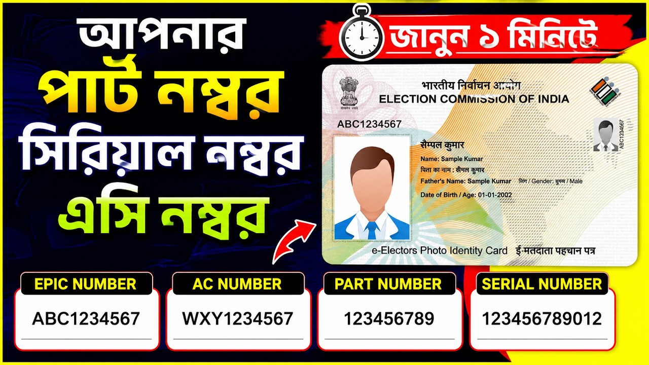 How to Find Voter Card Information | Assembly Constituency (AC Number) | Part Number | Serial Number