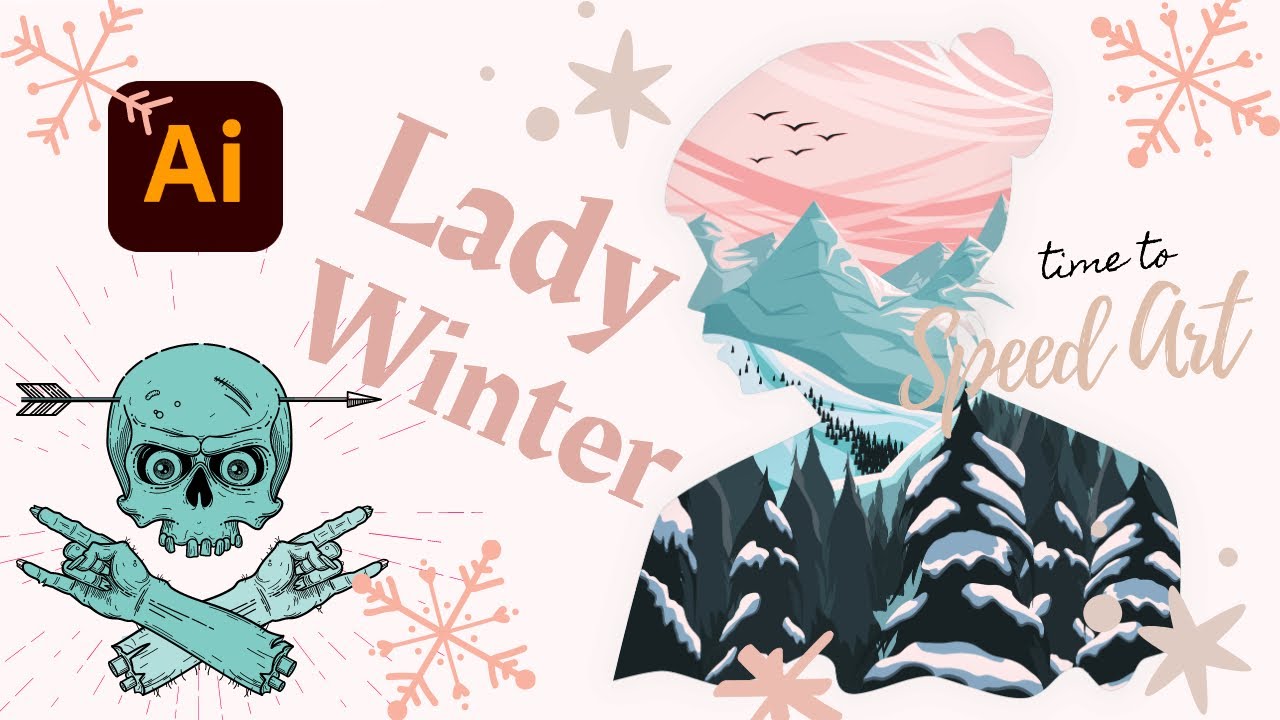 Lady Winter in Adobe Illustrator | Speed Art