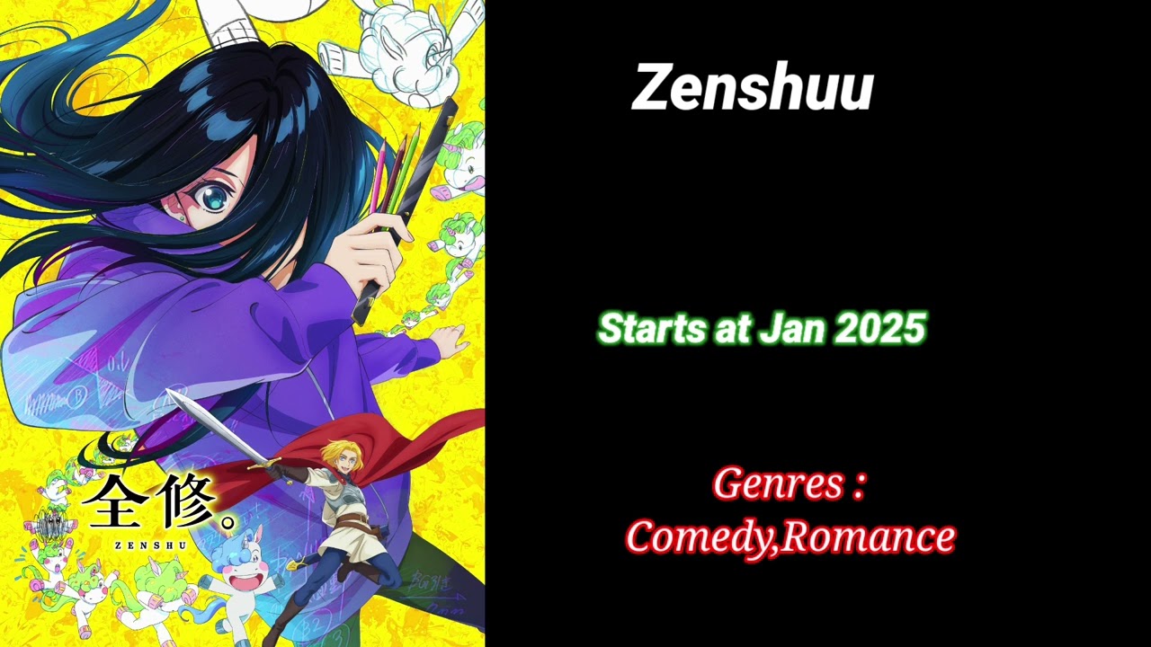 New Animes coming on Winter and Spring in 2025 Info