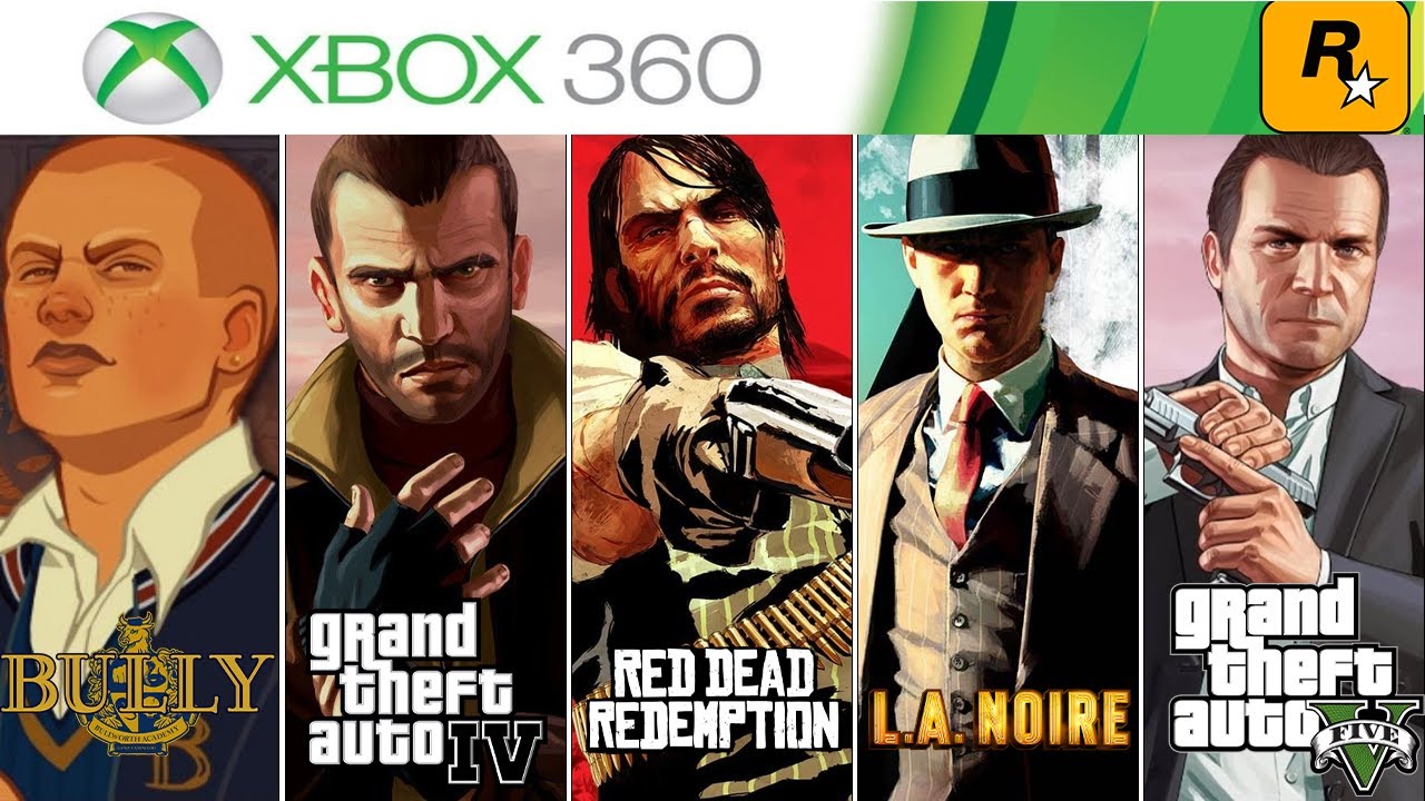 Rockstar Games для Xbox 360 #evolutiongame #gamehistory #rockstar