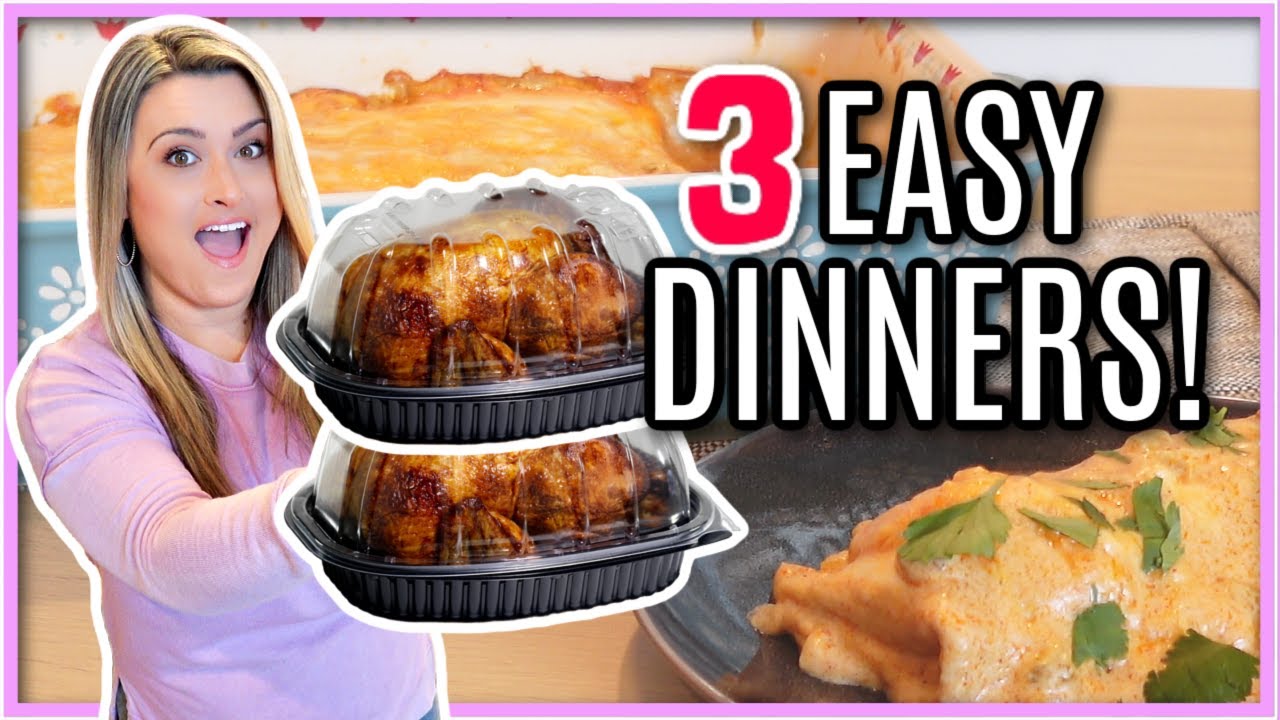 3 AMAZING Recipes Using Rotisserie Chicken | QUICK, STRESS-FREE and AFFORDABLE Meals!